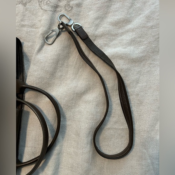 Leather Longchamp le Pliage large tote - Picture 9 of 16